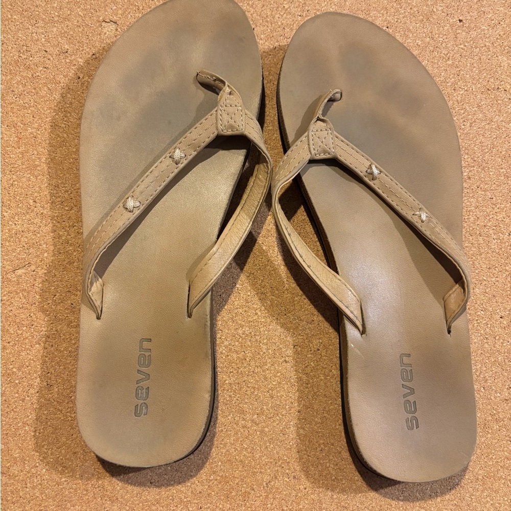 Seven7 Beige Women's Sandals